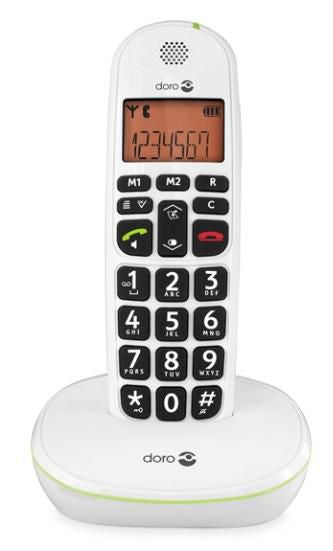 Doro PhoneEasy 100w PhoneEasy 100w, DECT telephone, Speakerphone, 20 entries, Caller ID, White
