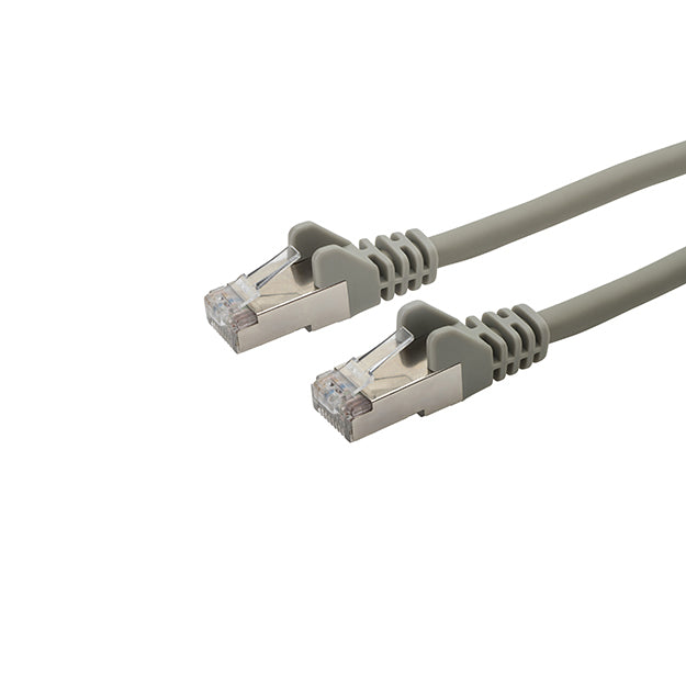 connektgear 1m RJ45 CAT6a SSTP Stranded Flush Moulded LS0H Network Cable - 26AWG - Grey