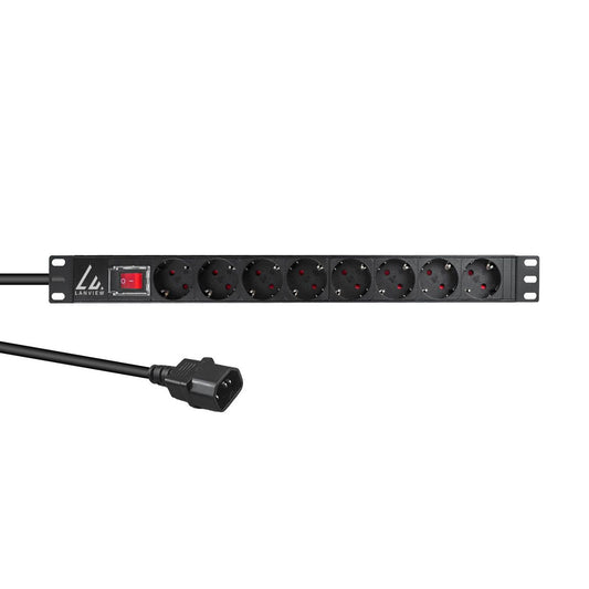Lanview LVR-2MSCH-SCH-C13-8 power distribution unit (PDU) 8 AC outlet(s) 1U Black