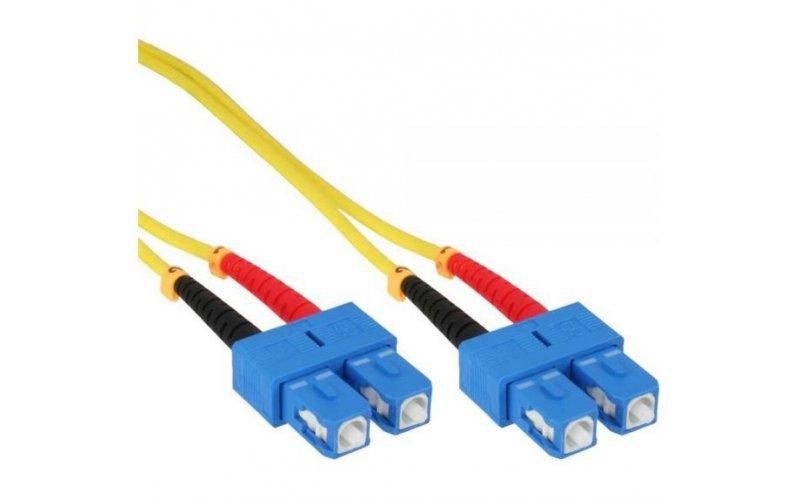 Mercodan Fiber patch cable SC-SC OS2 5.0m, 9/125, Singlemode, Duplex, Yellow, 2mm, LSZH Halogen-free, G657A1