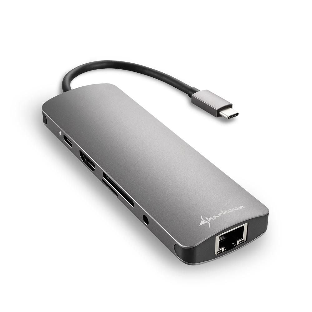 Sharkoon USB 3.0 Type C Combo Adapter interface cards/adapter HDMI,RJ-45,USB 3.0 USB 3.0 Type C Combo Adapter, USB Type-C, HDMI,RJ-45,USB