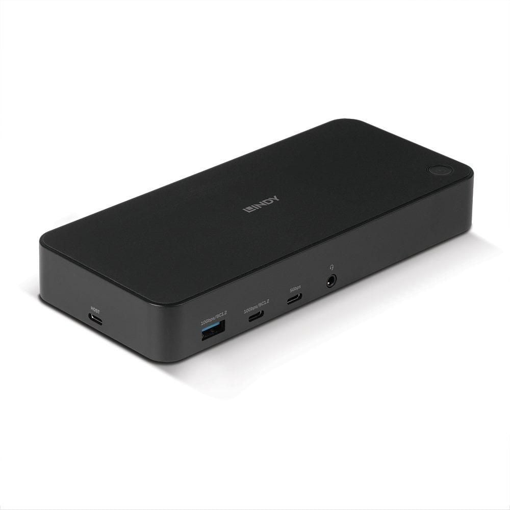 Lindy DST-Pro Universal, USB Type C and Type A Hybrid Laptop Docking Station 4K HDMI, 2x4K (DP or HDMI)