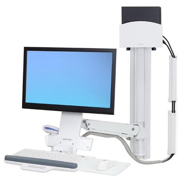 Ergotron STYLEVIEW SIT-STAND COMBO SYS StyleView, Multimedia stand, White, Aluminium,Plastic, PC, 13.2 kg, 61 cm (24")
