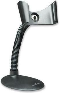 Manhattan Barcode Scanner Stand, Black Handheld Barcode Scanner Stand, Gooseneck with base, suitable for table mount or wall mountable, Black,