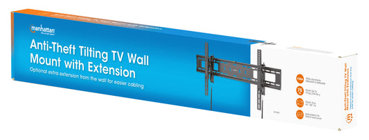 Manhattan Wall Mount With Extension for TV & Monitors (Tiltable Anti Theft), For screens 37" to 100", VESA compatibility: all between 200x200mm to 800x400mm - check the dimensions of the four mounting holes on back of screen to ensure it fits, Max 75kg, B