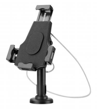 Manhattan Ipad & Tablet Desk Stand, Lockable, Wall Mountable, Secure Anti-Theft, 7.9" To 10.5" Tablets, 360° Rotation, +/- 70° Tilt, 330°