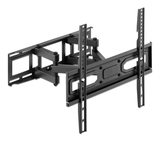 Manhattan Wall Mount for TV & Monitors (Full Motion), For screens 32" to 55", VESA compatibility: all between 100x100mm to 400x400mm - check the dimensions of the four mounting holes on back of screen to ensure it fits, Max 40kg, Black, Bracket, Lifetime
