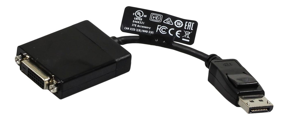 Dell DP To DVI Adapter 470-AANH, Displayport M, DVI-D FM, Male, Female, Black, 1 pc(s)