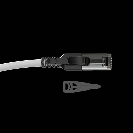 Lindy 5m Cat.6A S/FTP Locking Network Cable, Grey
