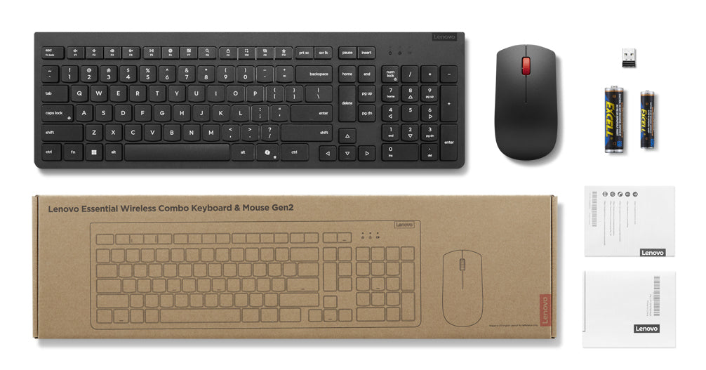 Lenovo 4X31R64467 keyboard Mouse included Universal RF Wireless German Black