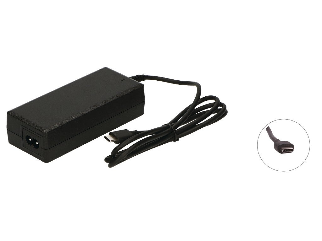 2-Power AC Adapter 5/9/15/20V 65W USB Type-C PD inc. mains cable