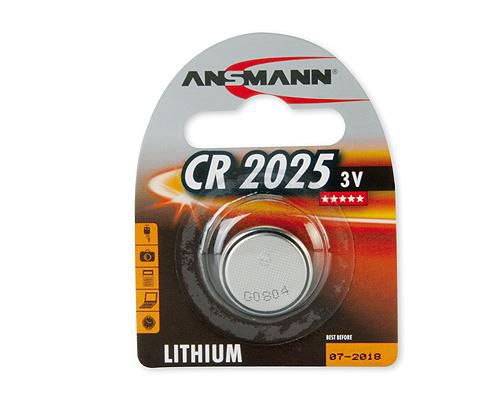 ANSMANN Lithium CR 2025, 3 V Battery CR 2025, Single-use battery, CR2025, Lithium-Ion (Li-Ion), 3 V, 1 pc(s), Nickel