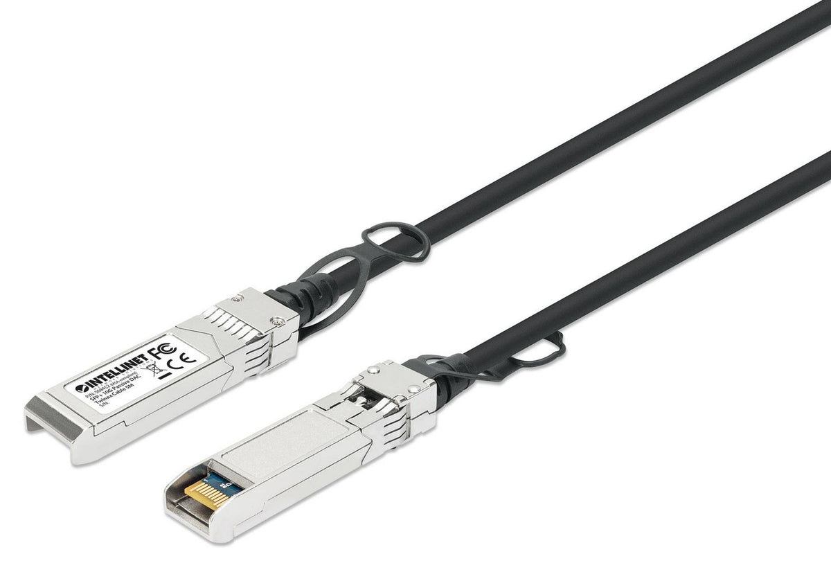 Intellinet Sfp+ 10G Passive Dac Twinax Cable Sfp+ To Sfp+, 5 M (14 Ft.), Msa-Compliant For Maximum Compatibility, Direct Attach Copper, Awg 24,