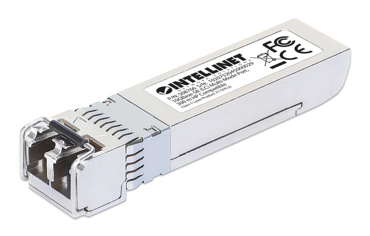 Intellinet Transceiver Module Optical, 10 Gigabit Fiber Sfp+, 10Gbase-Sr (Lc) Multi-Mode Port, 300M, Wavelength 850Nm, Ethernet, Fibre, Hpe