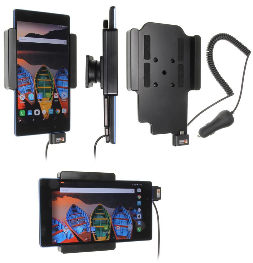 Brodit Active holder with cig-plug With tilt swivel. 2A charging. With USB A outlet in the cig-plug, 1A cha 512938, Tablet/UMPC, Active