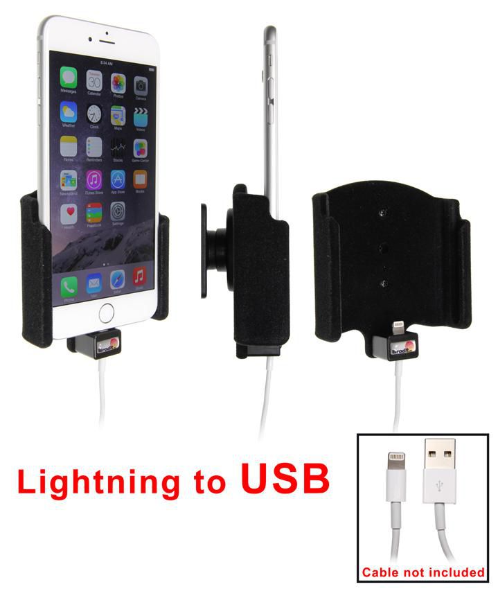 Brodit Holder for Cable Attachment For use with Apple original Lightning to USB Cable. With tilt swivel. Pa 514804, Mobile phone/Smartphone,