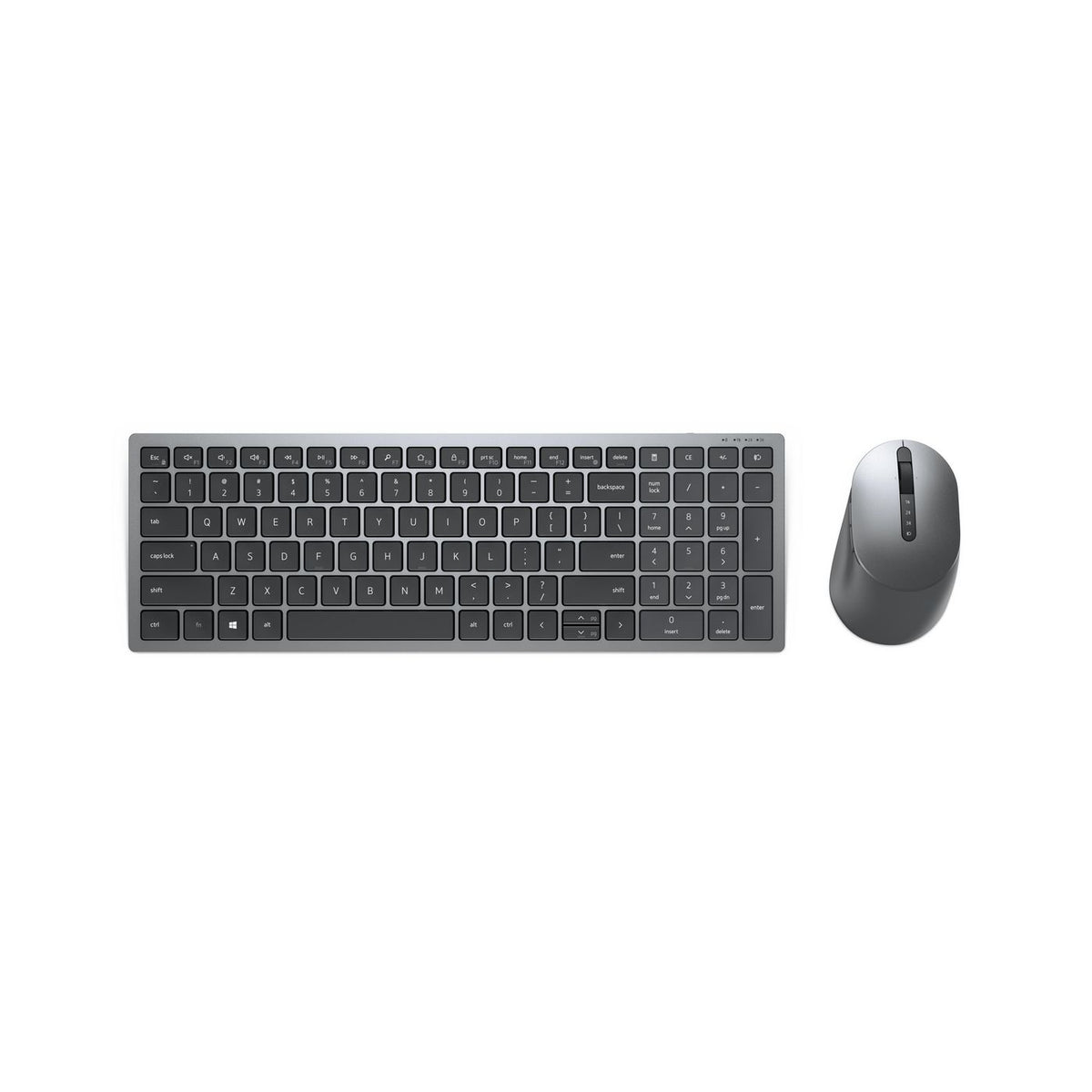 Dell KM7120W keyboard Mouse included RF Wireless + Bluetooth QWERTY Nordic Grey, Titanium