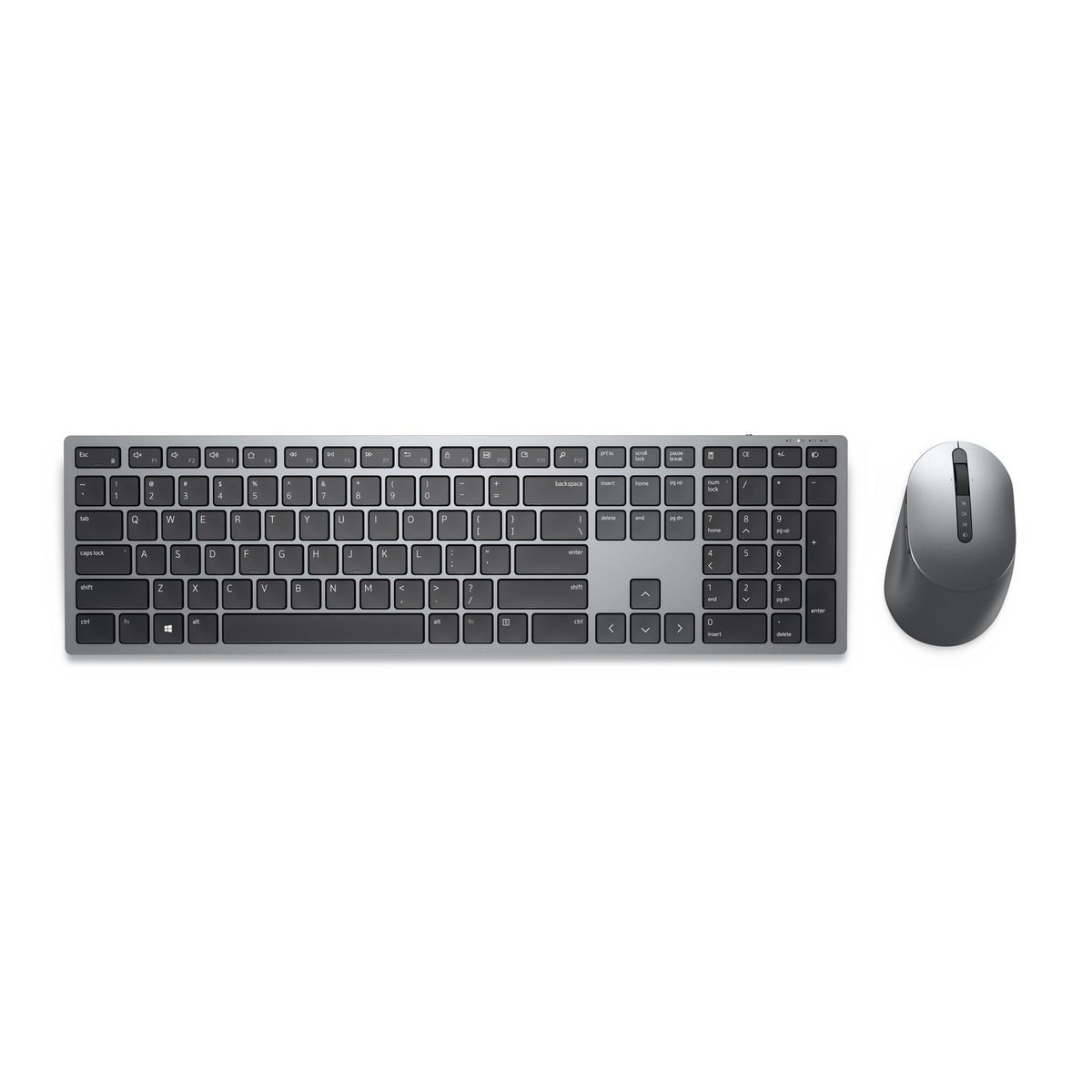 Dell Km7321W Keyboard Mouse Included Rf Wireless + Bluetooth Qwerty Us International Grey, Titanium