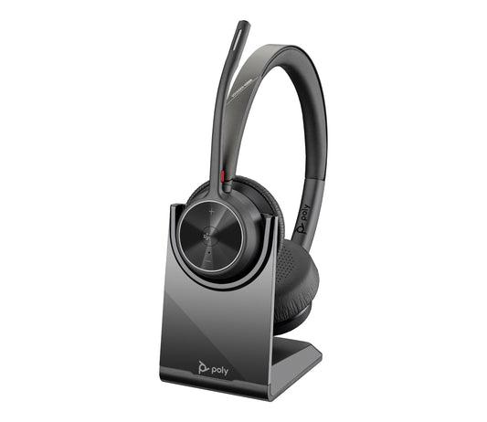 HP Poly Voyager 4320 Microsoft Teams Certified Headset +BT700 dongle +Charging Stand