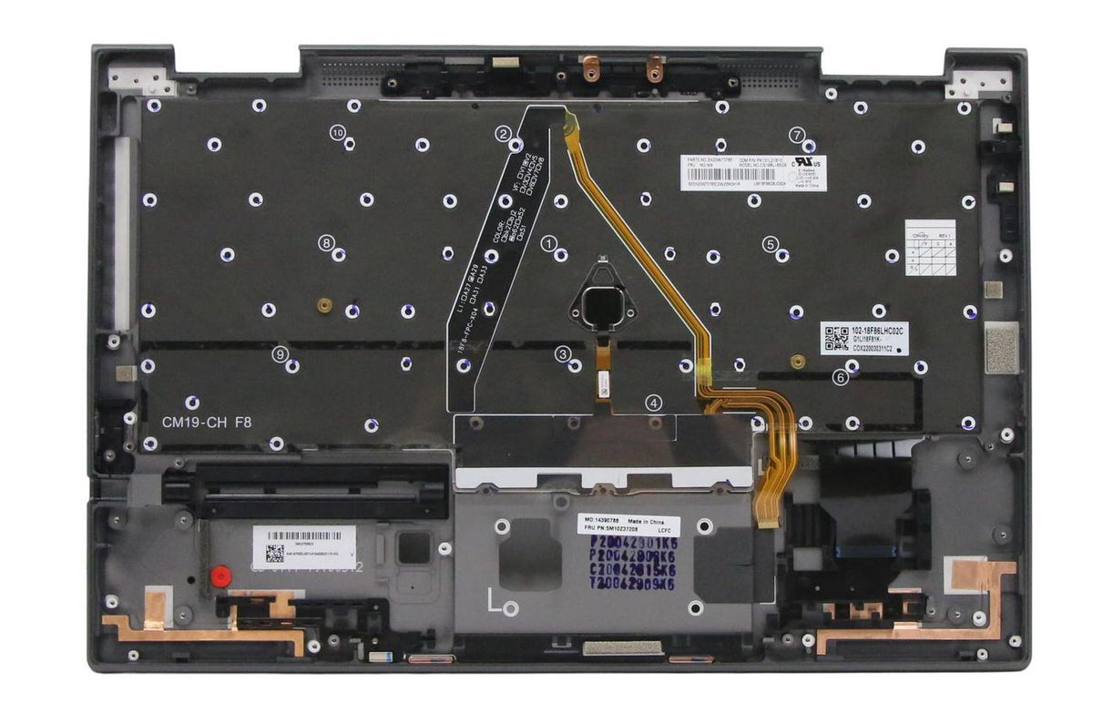 Lenovo Ratchet-2 INTEL FRU MECH ASM GYG50 GRP KBD Bezel ASM Swedish/Finnish WLAN Iron Gray Transimage 5M10Z37125, Cover + keyboard, Lenovo