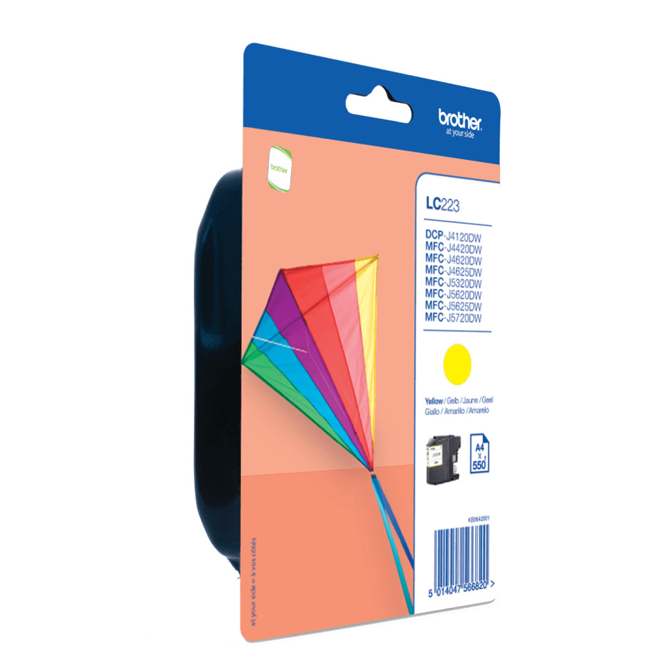 Brother LC-223Y Ink cartridge yellow, 550 pages ISO/IEC 24711 5.9ml for Brother DCP-J 562/MFC-J 4420/MFC-J 5320