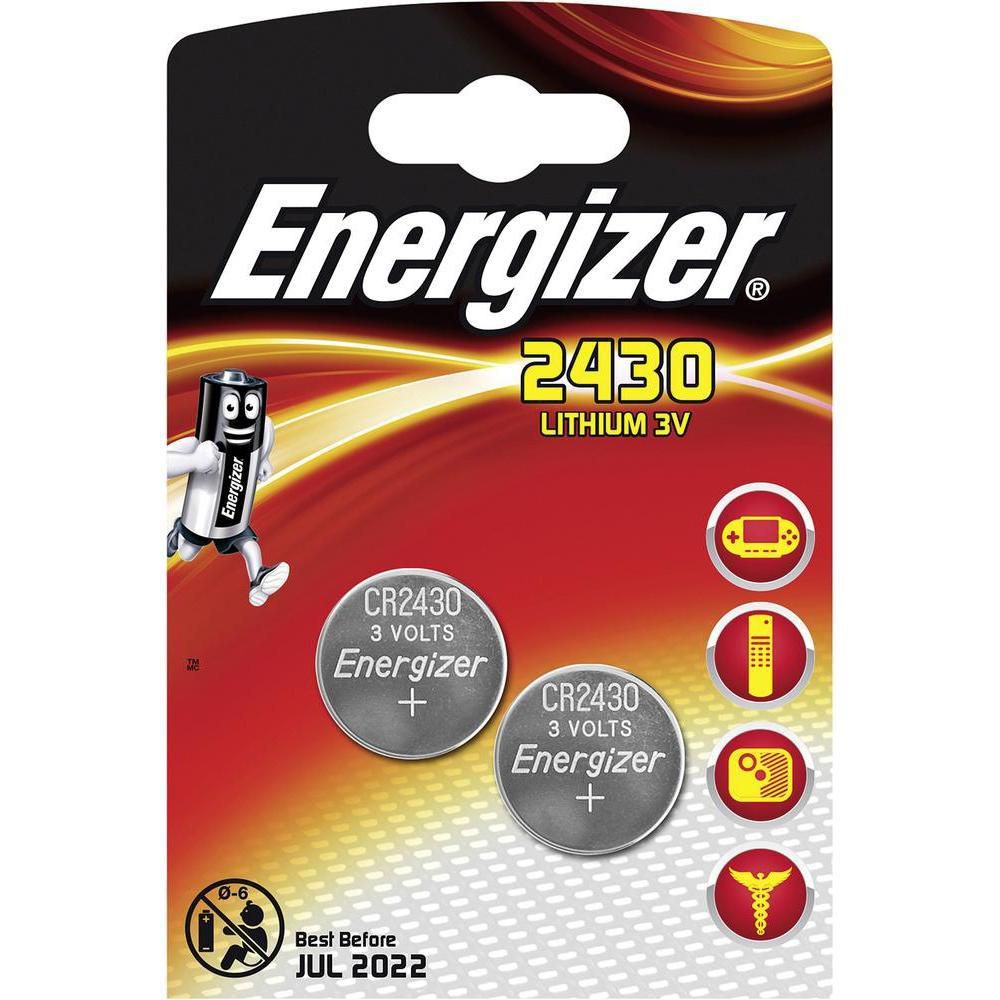 Energizer LITHIUM CR2430 2PK CR2430, Single-use battery, CR2430, Lithium, 3 V, 2 pc(s), Blister