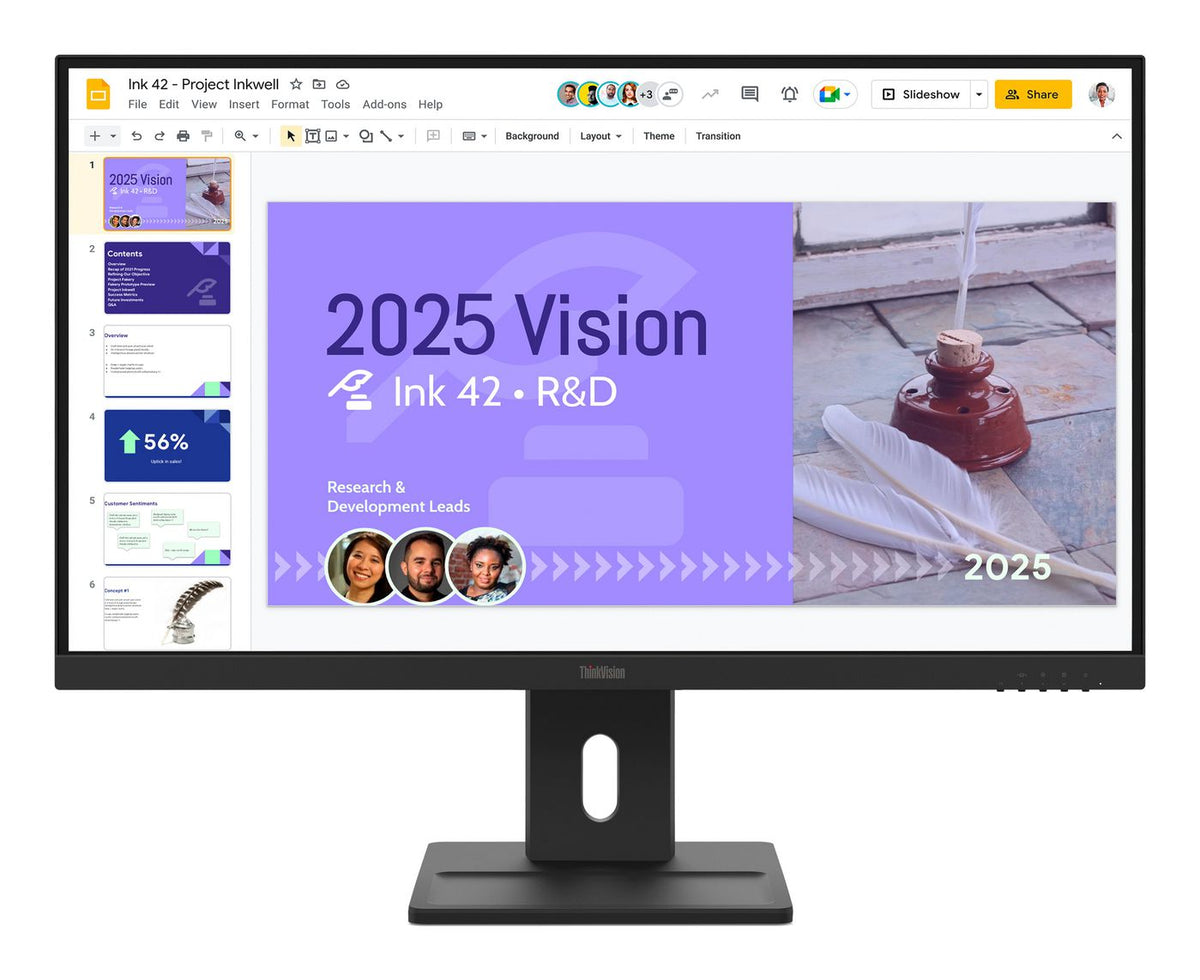 Lenovo Thinkvision E27Q-40 Led Display 68.6 Cm (27") 2560 X 1440 Pixels Quad Hd Lcd Black