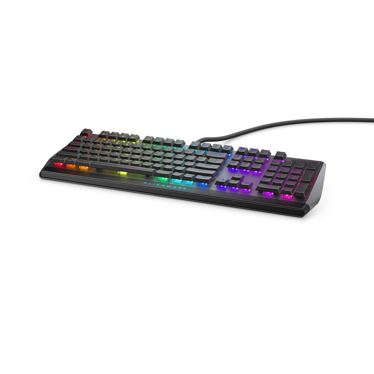 DELL Alienware AW510K - Keyboard - backlit - USB - key switch: CHERRY MX Low Profile Red - Dark Side of the Moon - for Alienware Area-51, Aurora, Aurora R10, Aurora R9, M15, M17, G5 5090, XPS 8940