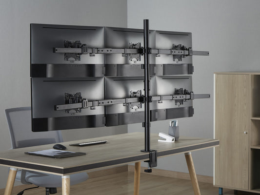 Equip 17"-32" Articulating 6 Monitor Desk Mount Bracket