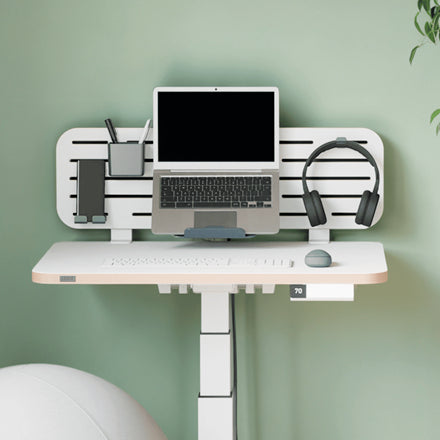 Leitz Ergo Pegboard Desk Organiser with laptop holder, 80x25 cm