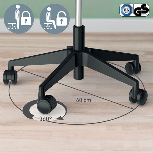 Leitz Ergo Active Sitting Stool with Wheels and Wobble Comfort Seat