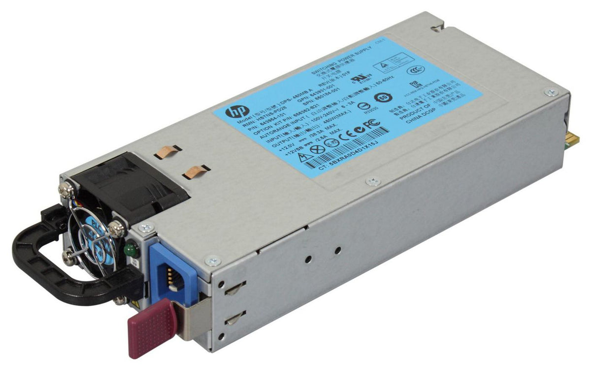 Hewlett Packard Enterprise Power Supply - 460W, 1U High 660184-001, 460 W, 110 - 220 V, 94%, Server, HP ProLiant DL350e Gen8, DL385p Gen8, DL380p Gen8, DL360p Gen8,