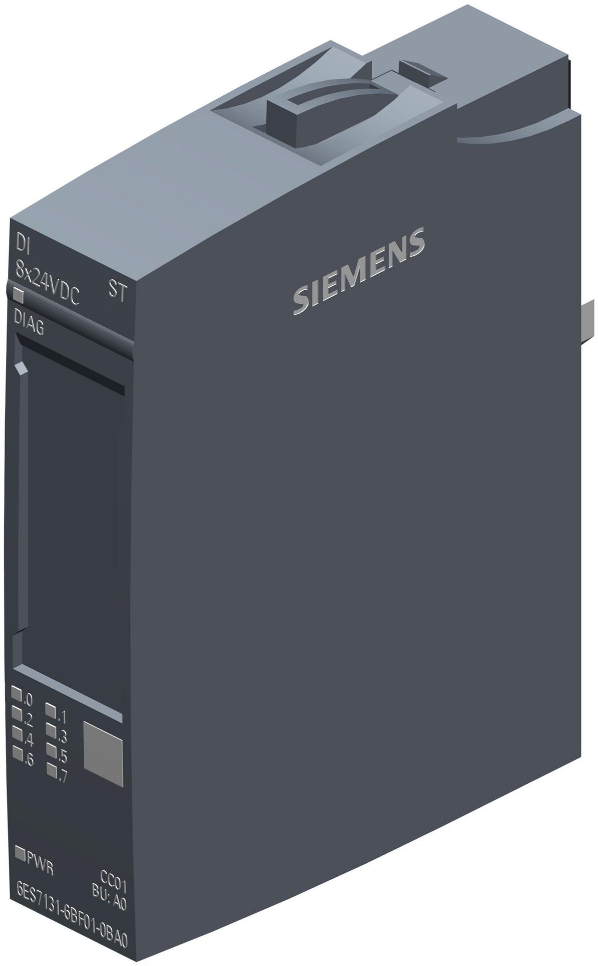 Siemens SIMATIC ET 200SP - Digital input module - DI 8x 24V DC Standard - type 3 (IEC 61131) - sink input - (PNP - P-reading) -