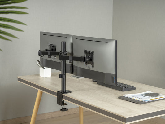 Equip 17"-32" Articulating Dual Monitor Desk Mount Bracket