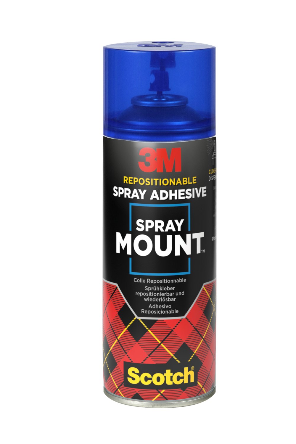 Scotch 3M Spray Mount Transparent Repositioning Adhesive Spray Can 400ml - 7100296969