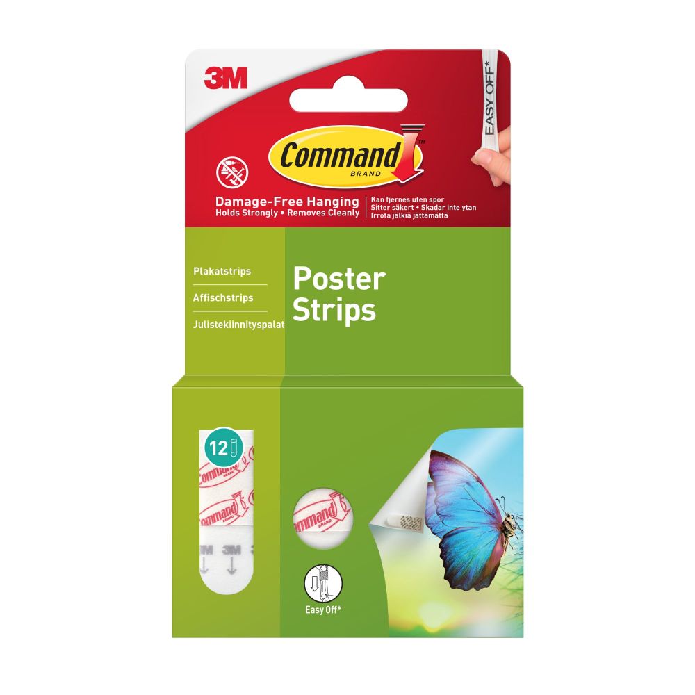 COMMAND POSTER STRIP PK12