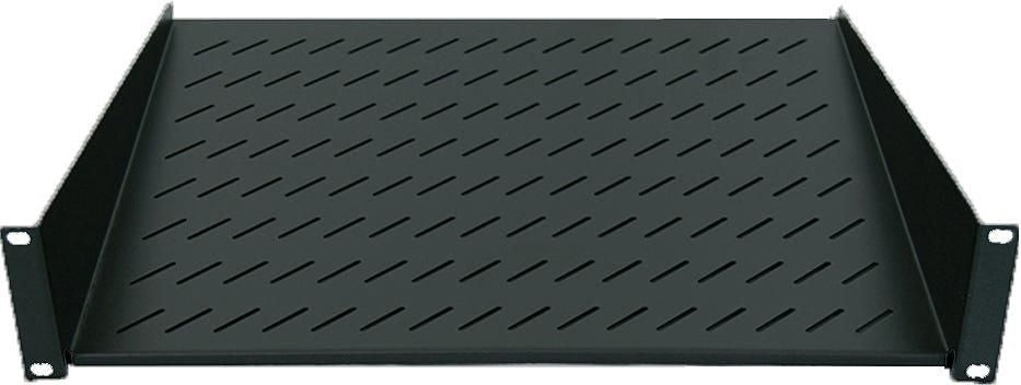 Intellinet 19" Cantilever Shelf 19" Cantilever Shelf, 1U, 2-Point Front Mount, 150mm Depth, Black, Rack shelf, Black, Steel, 25 kg, 1U,