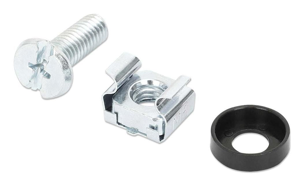 Intellinet Cage Nut Set Cage Nut Set, 100 pieces, Cage nuts pack, Silver, Plastic, 831 g, 100 pc(s)
