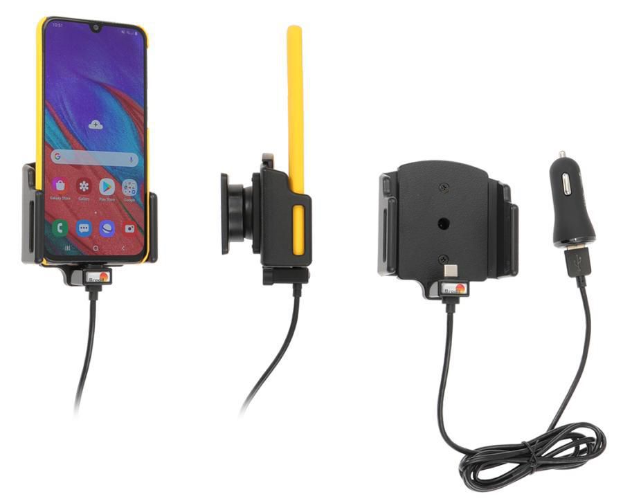 Brodit Active holder with cig-plug Adjustable holder with Type C connector. Fits for devices with and witho 721202, Mobile phone/Smartphone,