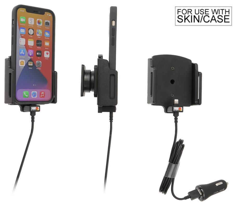 Brodit Active Mobileohlder with cigar adapter for Apple 721237, Mobile phone/Smartphone, Active holder, Car, Black