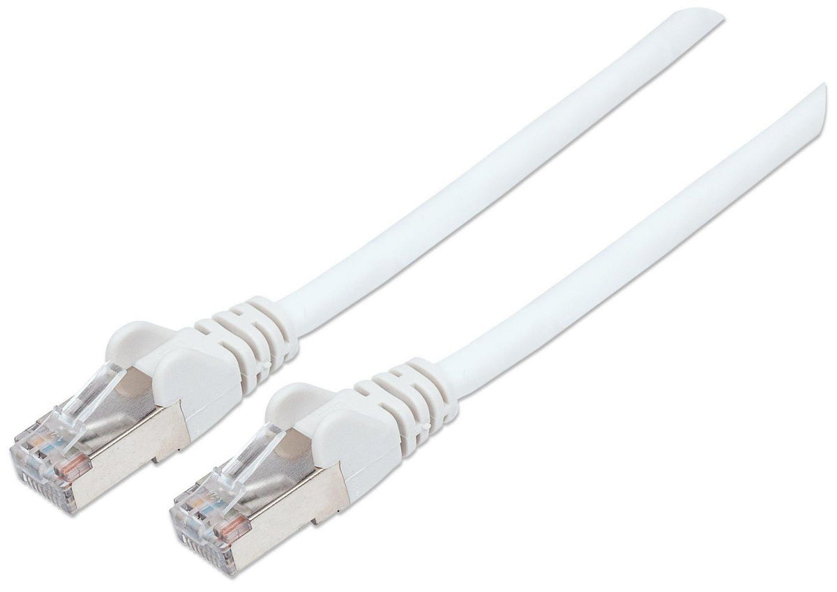 Intellinet LSOH Network Cable, Cat6, SFTP Network Patch Cable, Cat6, 1m, White, Copper, S/FTP, LSOH / LSZH, PVC, RJ45, Gold Plated Contacts,