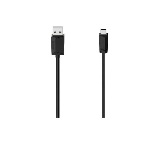 Hama 00074260 USB cable USB 2.0 1.5 m USB A Mini-USB B 0.48 Gbit/s Black
