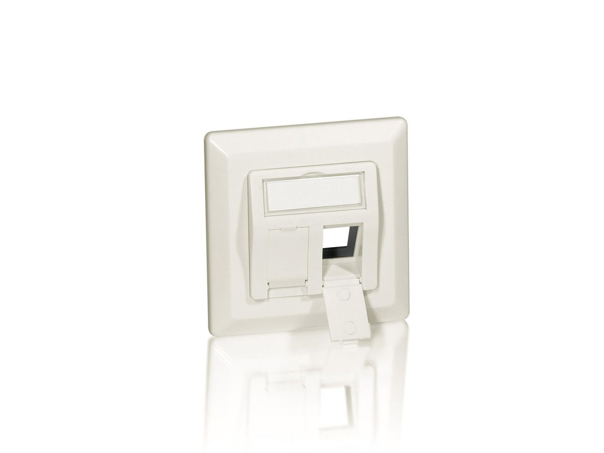 Equip NWK Dose Keystone Jacks / UP 2 2-Port German Faceplate, White, Universal, 80 mm, 80 mm, 74 g, 160 mm