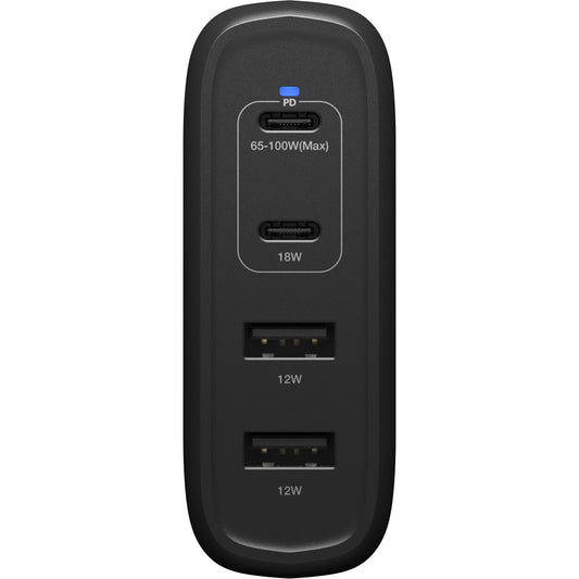 OtterBox Standard EU Wall Charger 100W - 2X USB-C + 2X USB-A USB-PD