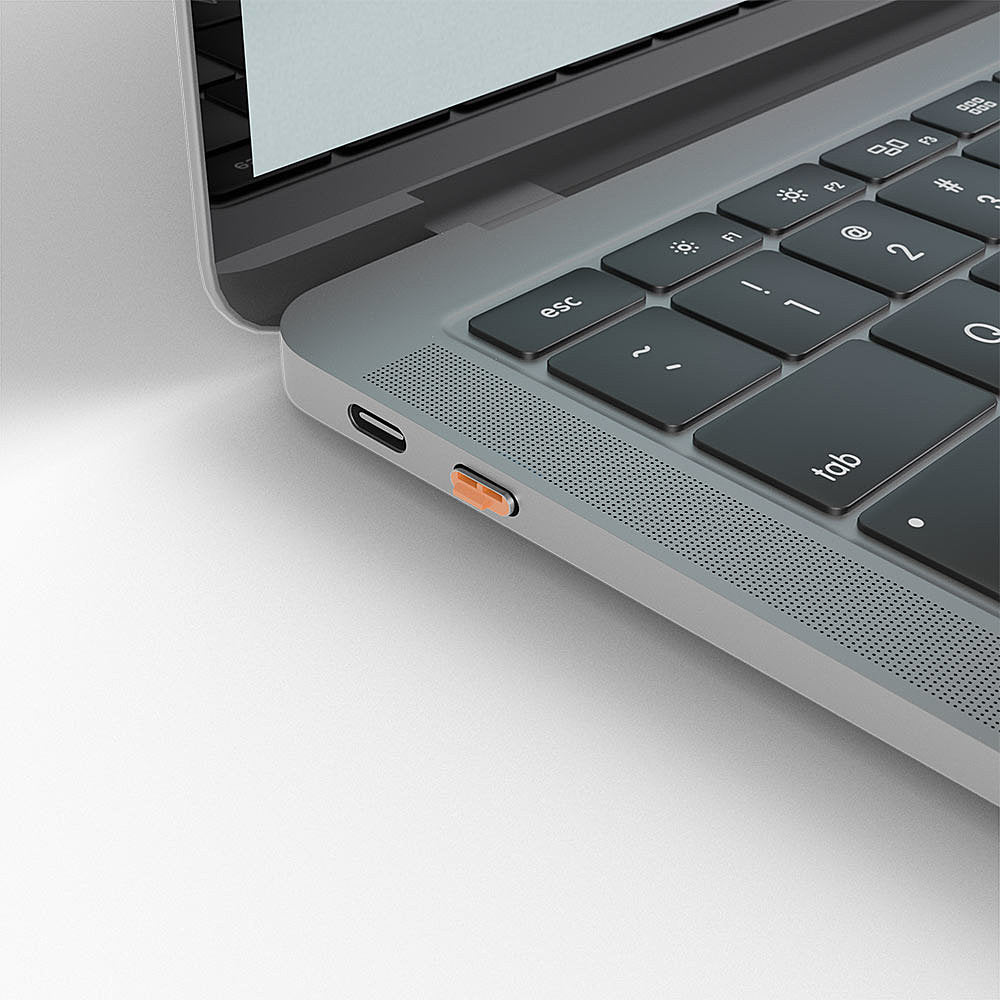 Lindy USB Type C Port Blocker Key - Pack of 4 Blockers, Orange