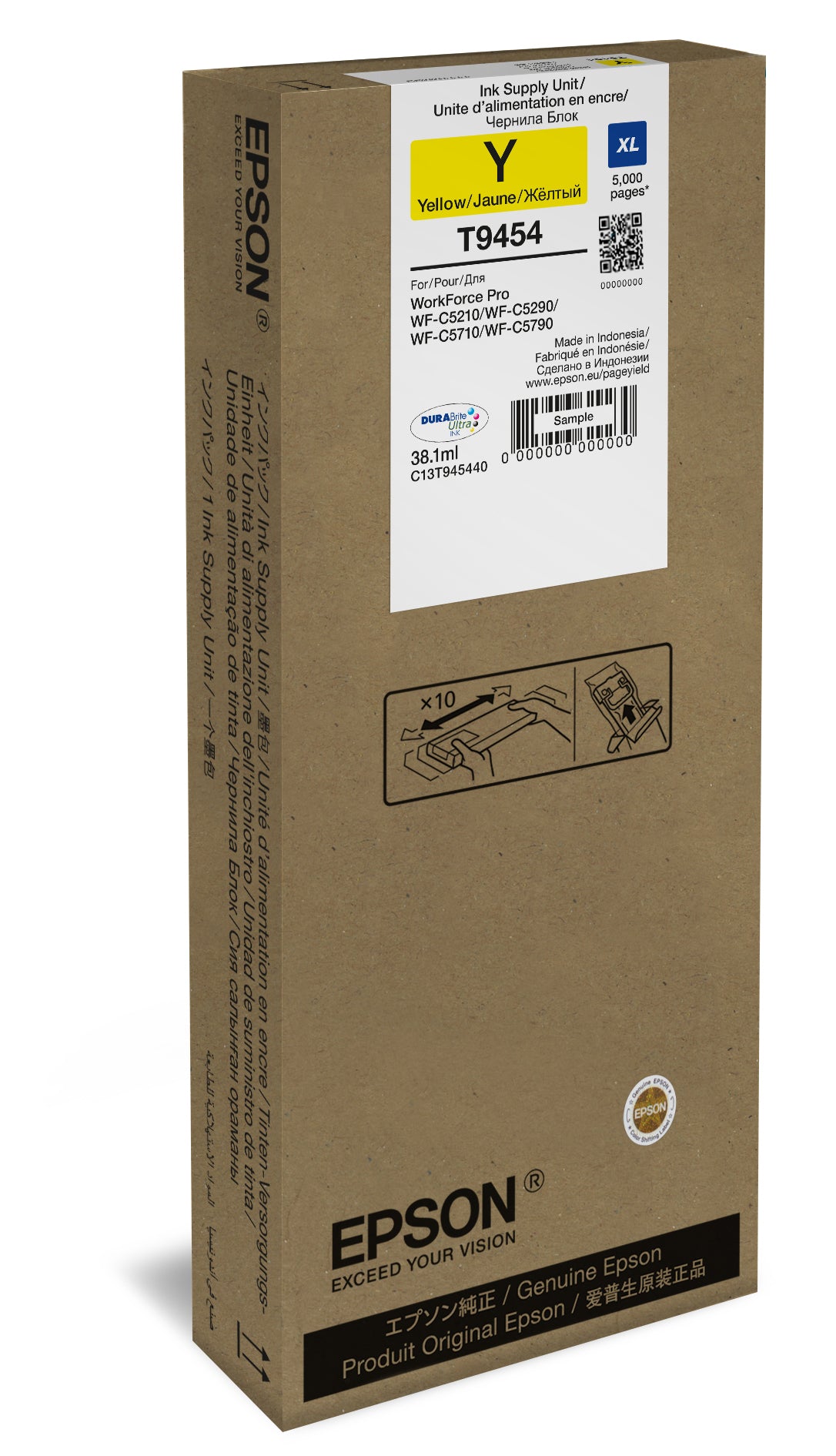 Epson C13T945440/T9454 Ink cartridge yellow high-capacity, 5K pages 38.1ml for Epson WF-C 5210/5290