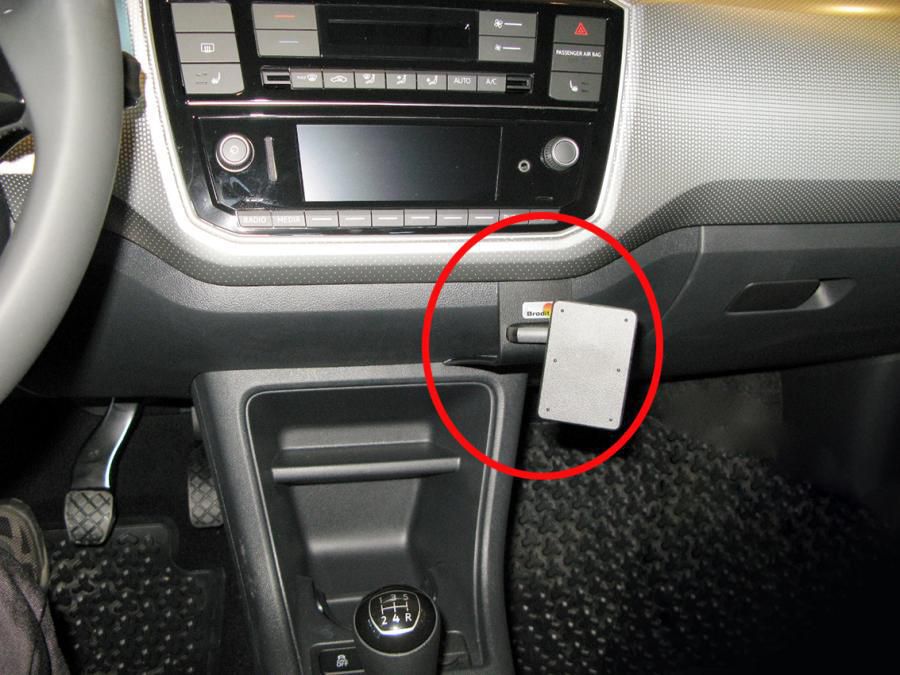Brodit ProClip, Center mount Seat Mii 17-19, Skoda Citigo Seat Mii 17-19, Skoda Citigo 17-19, Volkswagen UP 17-19 (For Europe)