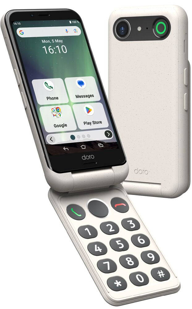 Doro Aurora A20 11.4 cm (4.5") Dual SIM Android 14 4G USB Type-C 4 GB 64 GB 3000 mAh Black, White