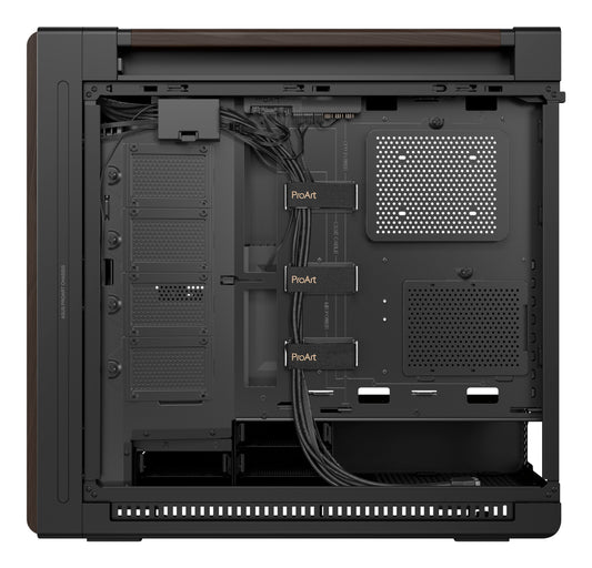 ASUS ProArt PA602 Wood Edition Modern Black - Metal Panel Midi Tower Black, Wood