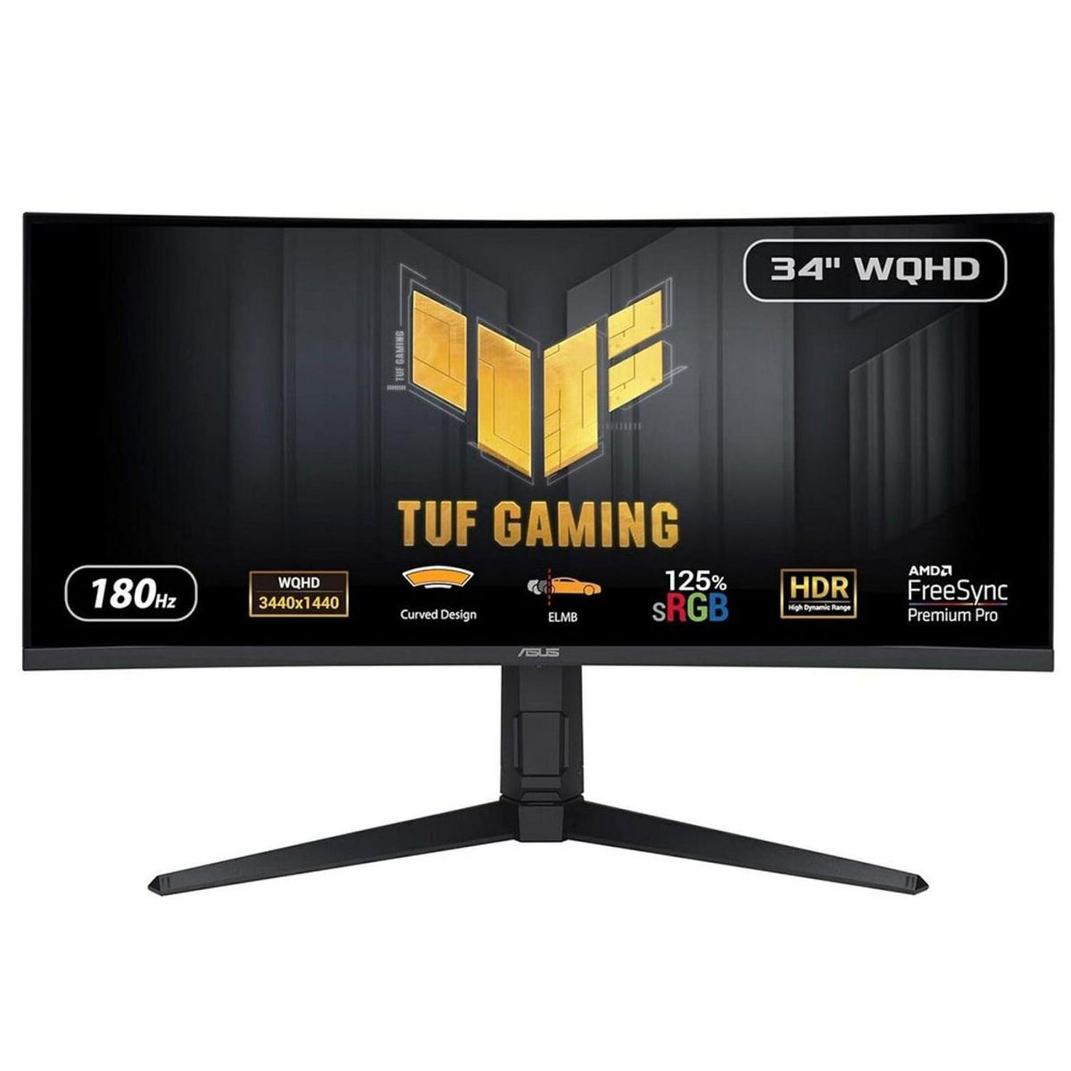 Asus Tuf Gaming Vg34Vql3A Computer Monitor 86.4 Cm (34") 3440 X 1440 Pixels Ultrawide Quad Hd Lcd Black